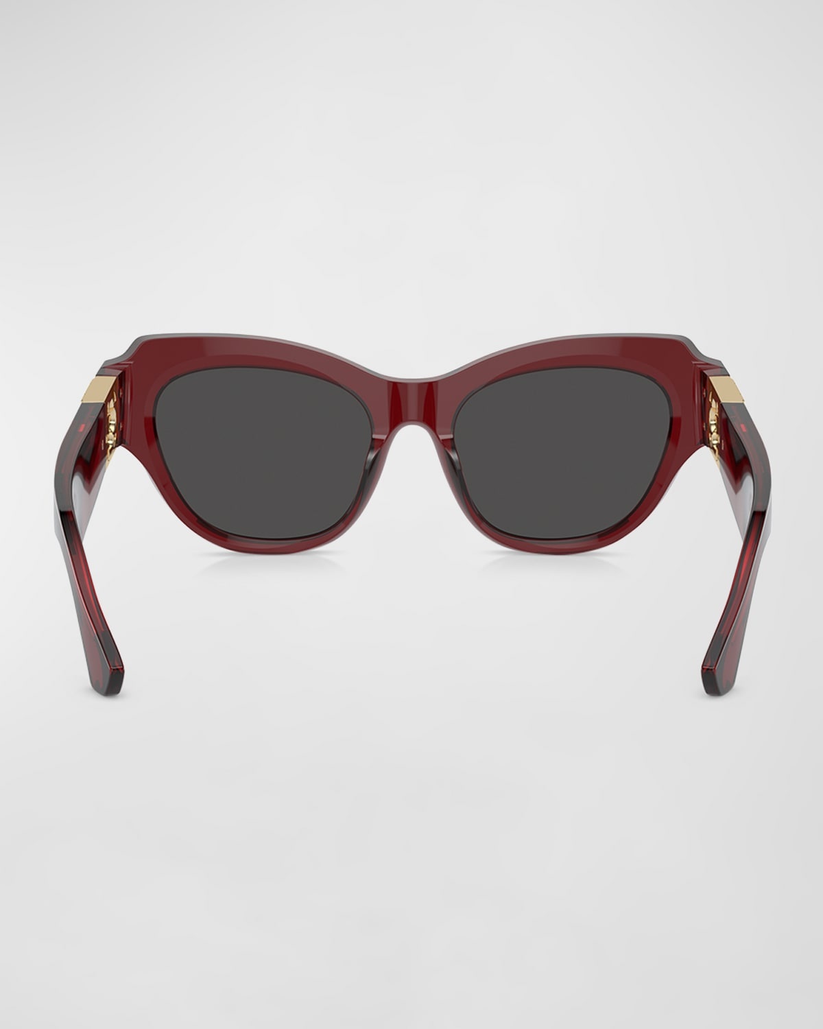 Beveled Acetate & Plastic Cat-Eye Sunglasses - 4