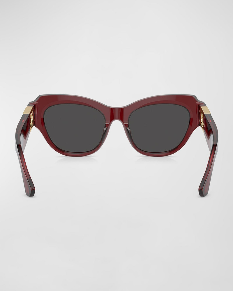 Beveled Acetate & Plastic Cat-Eye Sunglasses 4