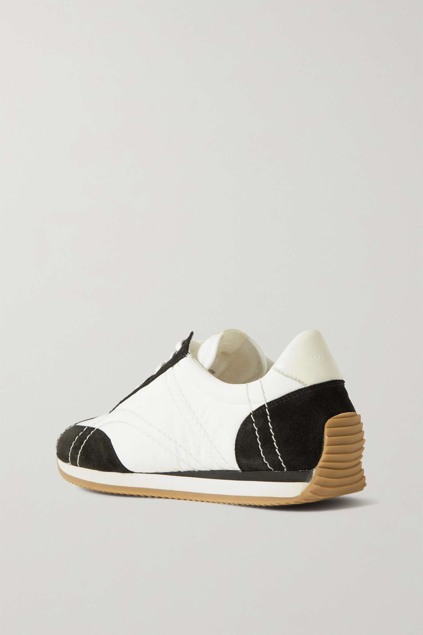 The Sport leather-trimmed suede and shell sneakers - 3