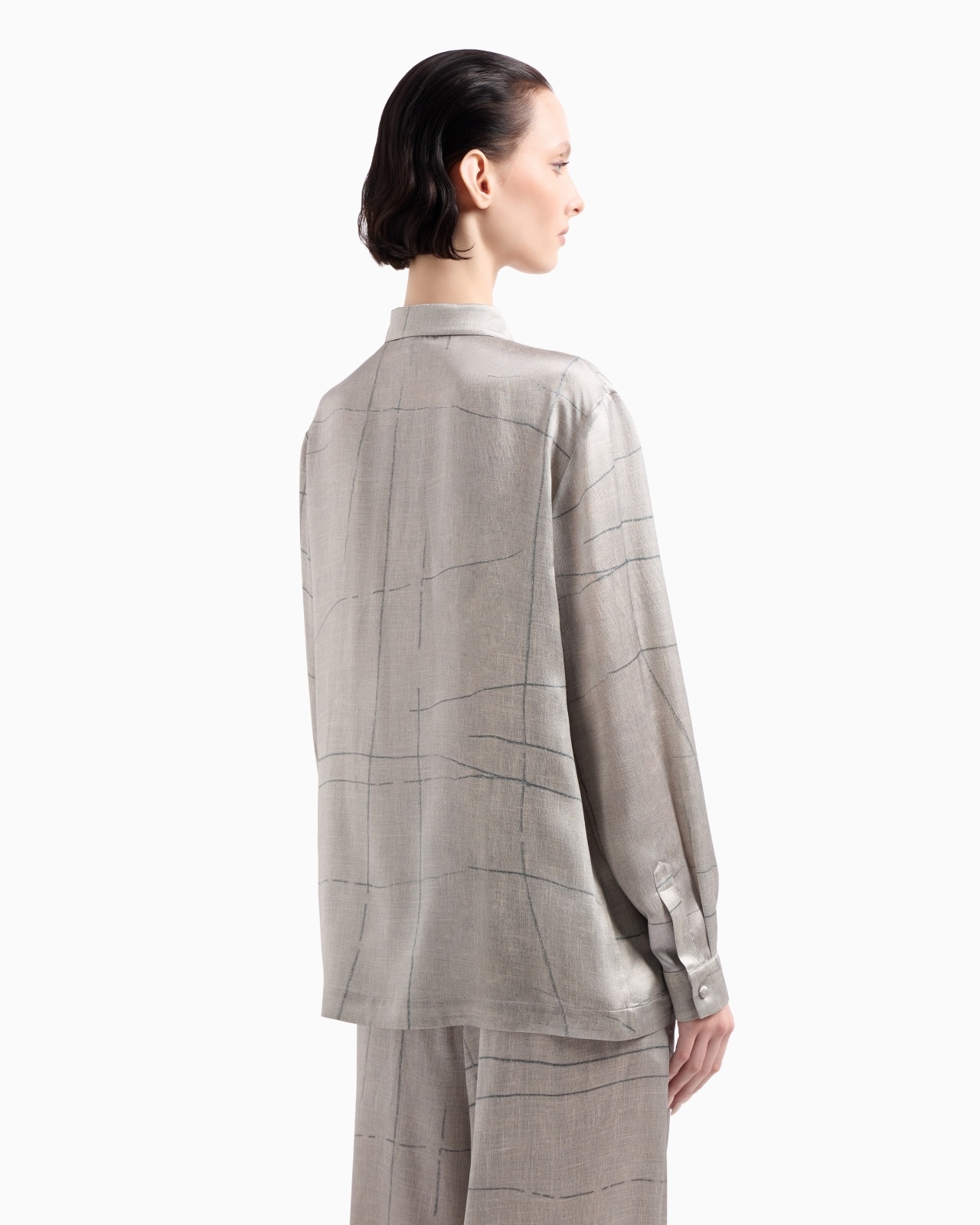 SHIRT IN PRINTED SILK SATIN - 3