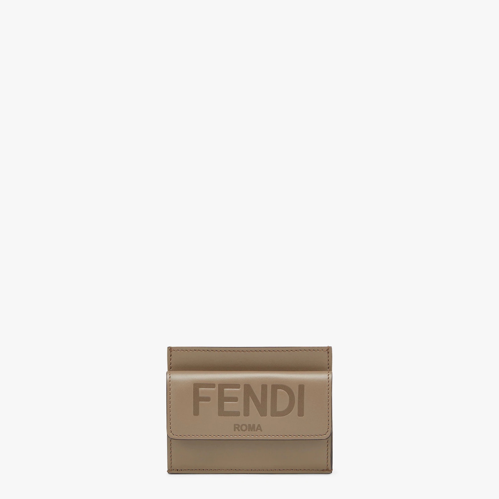 Gray leather card holder - 1