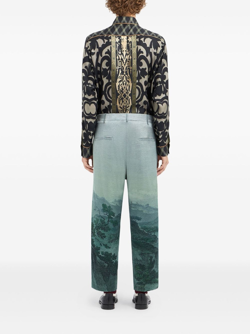 Pierre-Louis Mascia landscape-print drawstring-waist trousers outlook