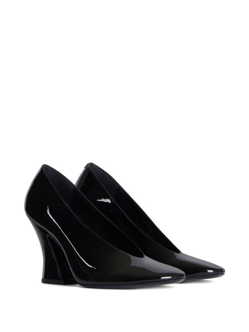 95mm sculpted patent leather pumps - 2