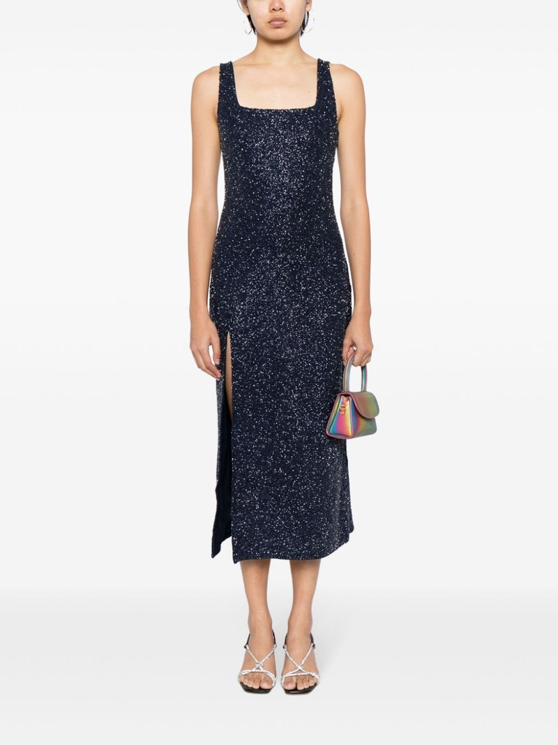 STAUD Le Sable glitter midi dress outlook