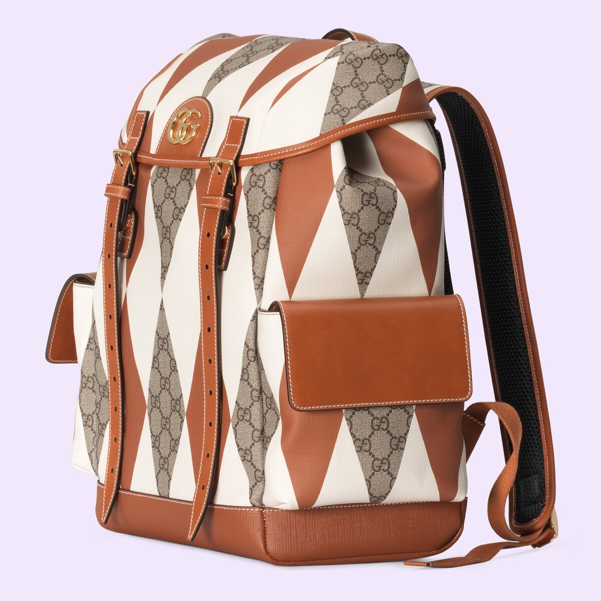Ophidia GG rhombus print backpack - 2