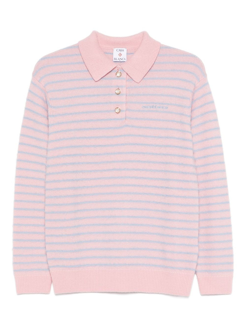 logo-embroidered polo shirt 1