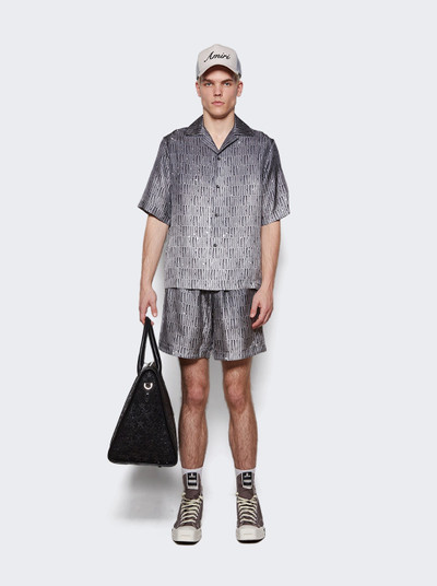 AMIRI Gradient Drawstring Silk Shorts Grey outlook