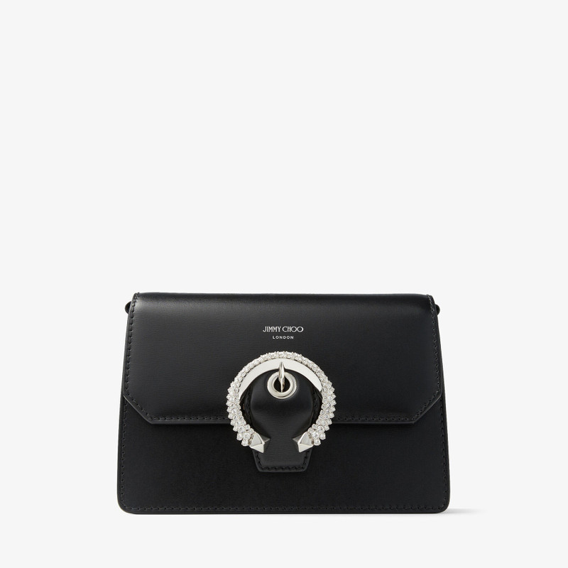 Madeline Crossbody
Black Polished Grainy Calf Crossbody Bag with Crystal Buckle 1