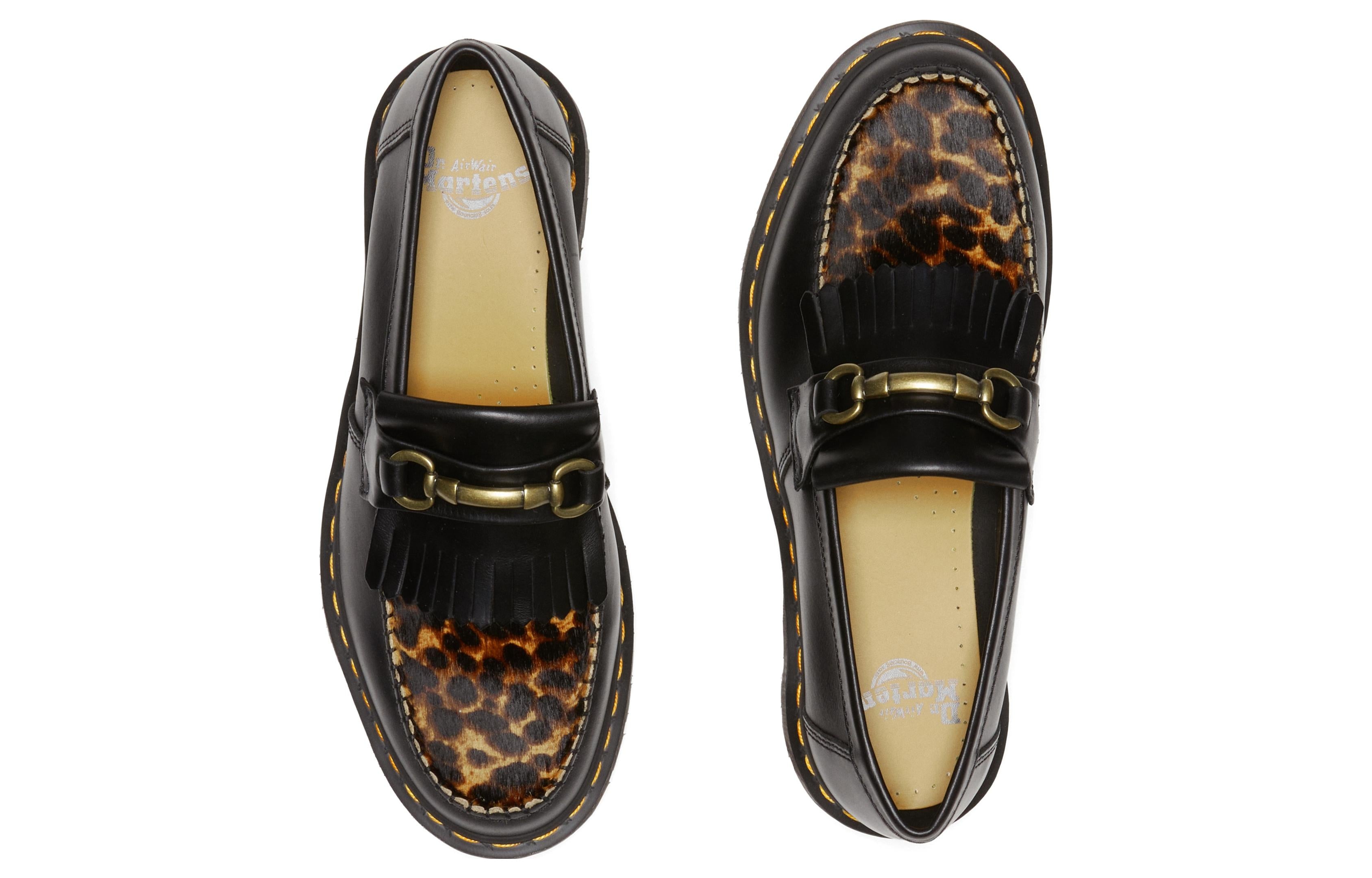 Dr. Martens Adrian Snaffle Hair On Loafers 'Black Leopard' 27730001 - 4