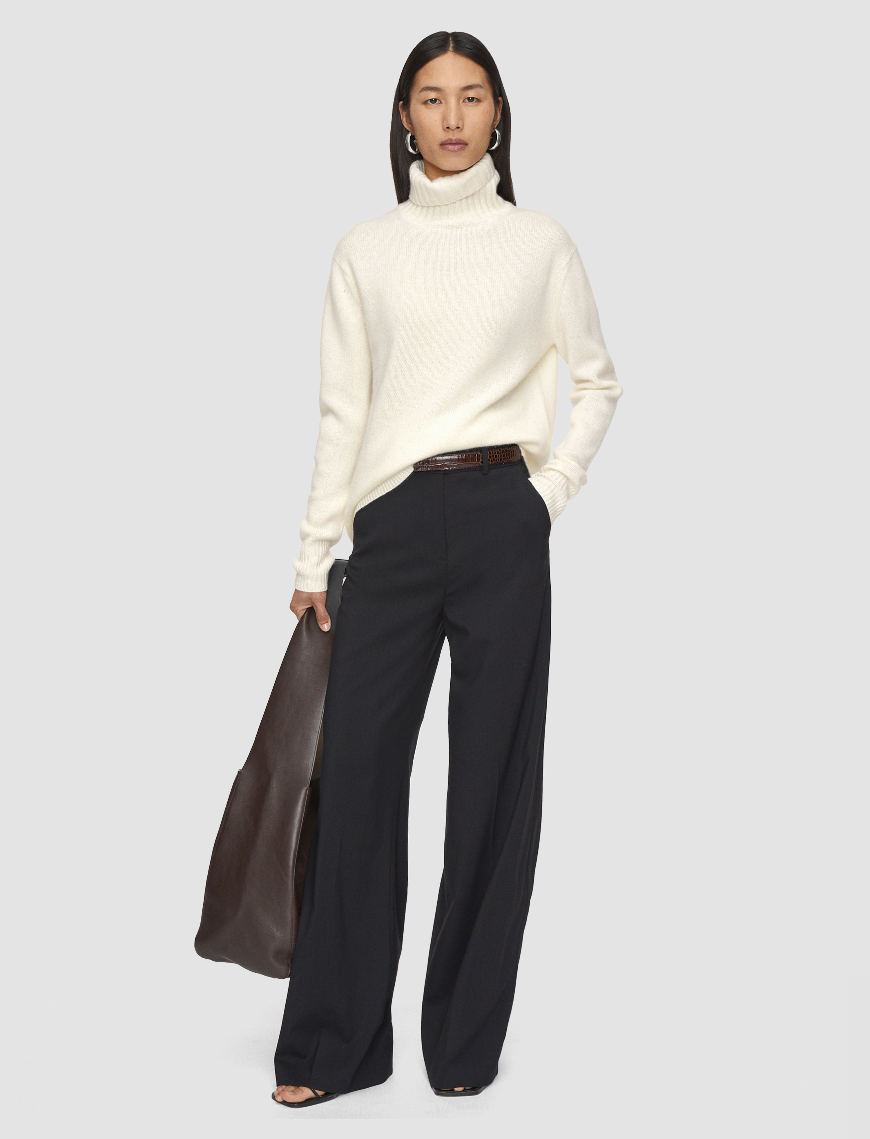 Open Cashmere High Neck Jumper - 2