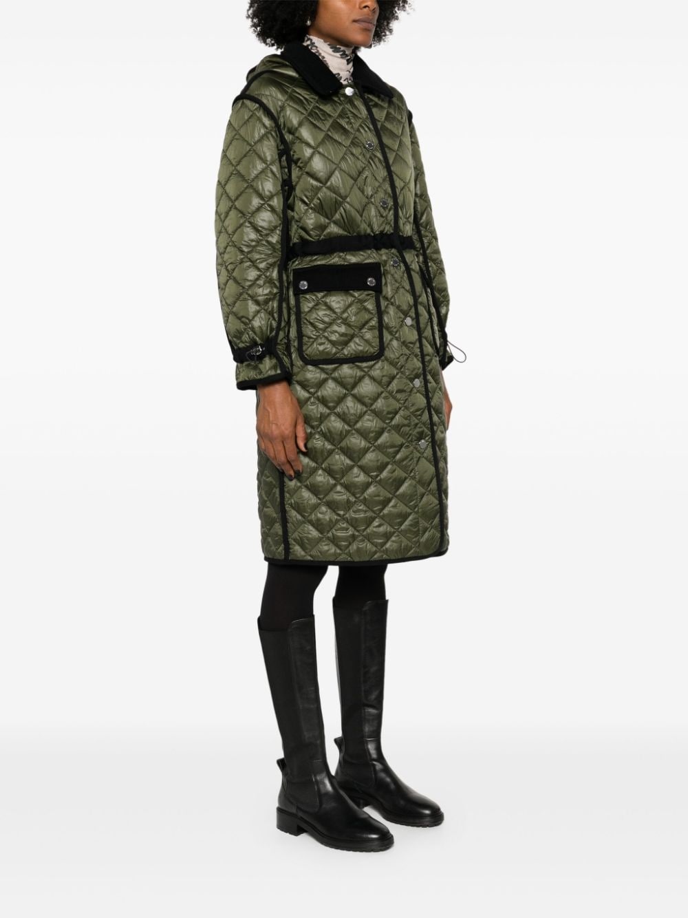 quilted hooded coat - 3