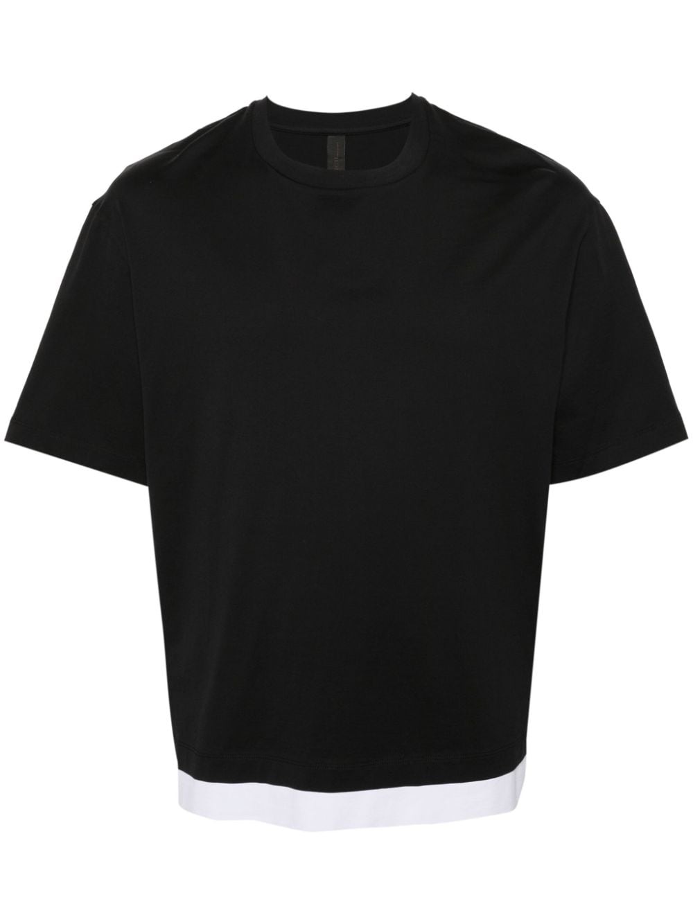 layered cotton T-shirt - 1