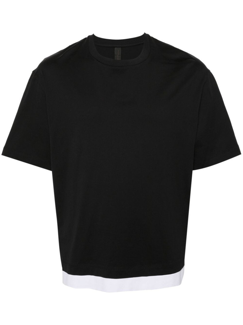 layered cotton T-shirt 1