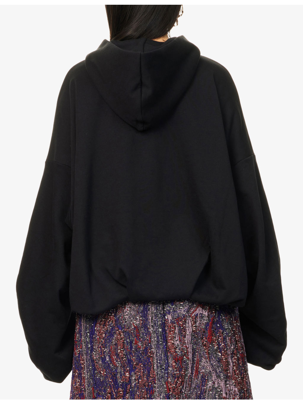 Hannett Oversized Ruched-Hem Cotton-Jersey Hoody - 4