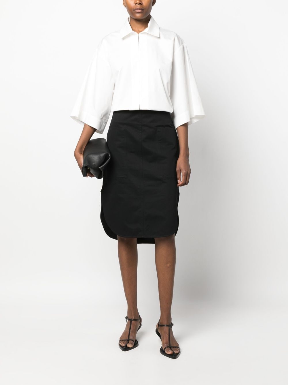 side-slit pencil skirt - 2