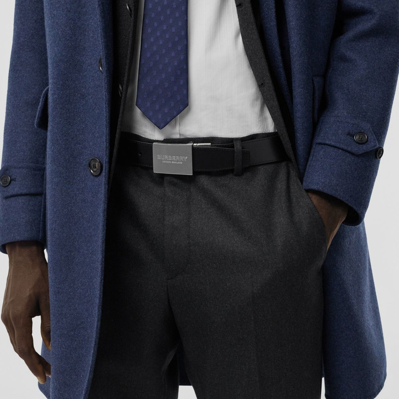 Reversible Plaque Buckle London Check Belt 8