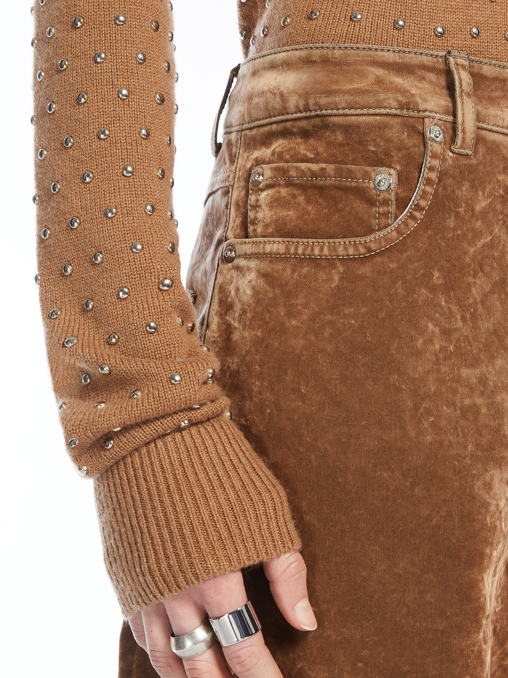 WILSON Oversized 5-pocket flocked denim jeans - 5