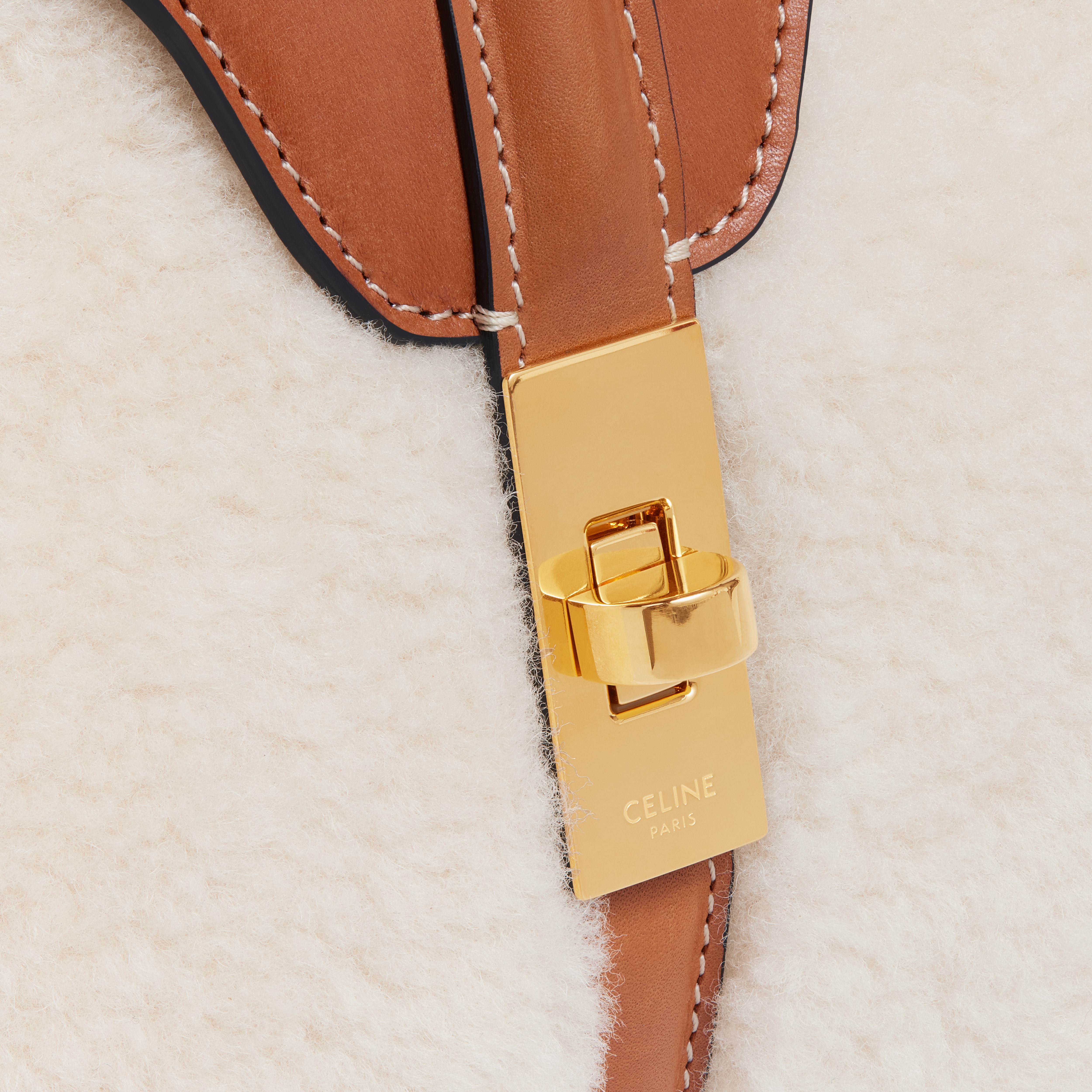 Small 16 Bag in SHEARLING AND natural CALFSKIN - 5