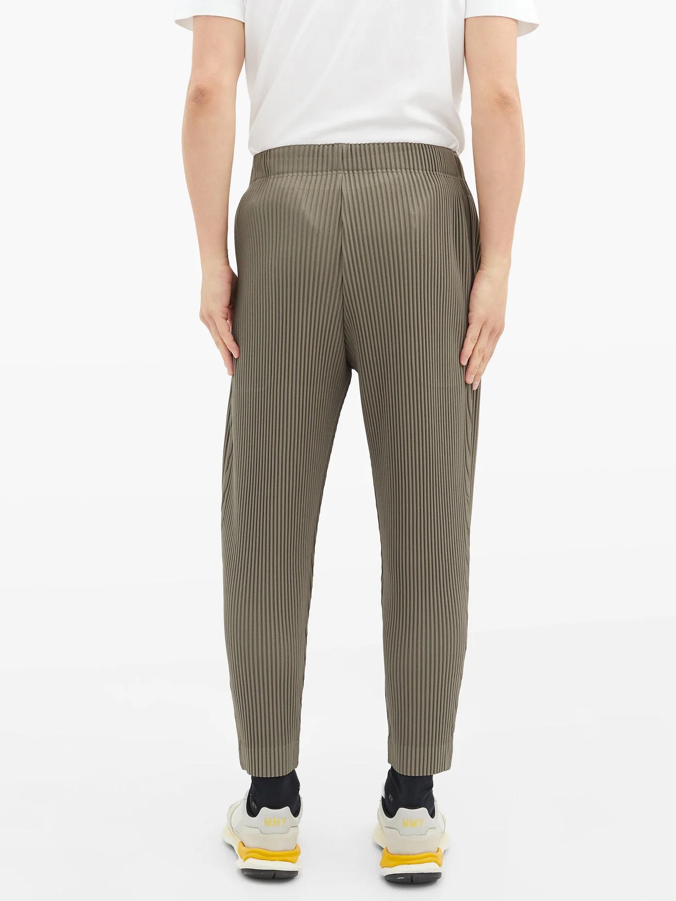 Technical pleated-jersey trousers - 5