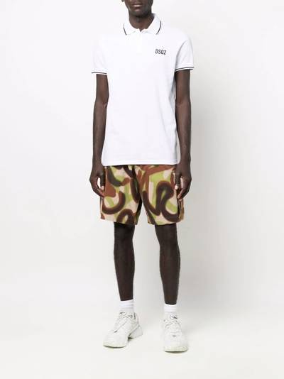 DSQUARED2 spray-paint cargo shorts outlook