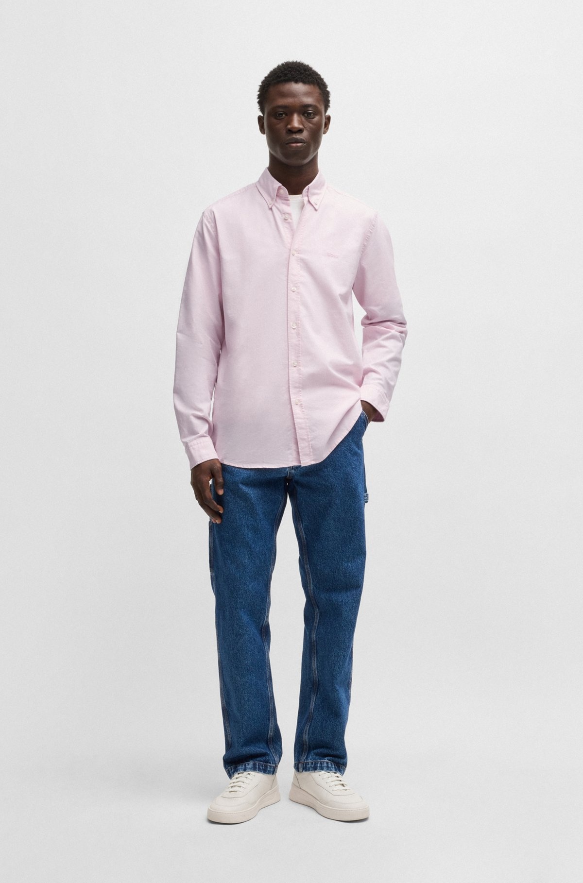 BUTTON-DOWN REGULAR-FIT SHIRT IN OXFORD COTTON - 4