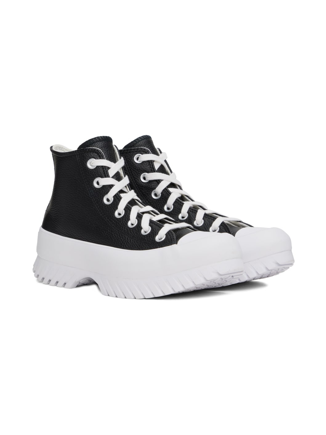 Black Leather Chuck Taylor All Star Lugged 2.0 Sneakers - 4