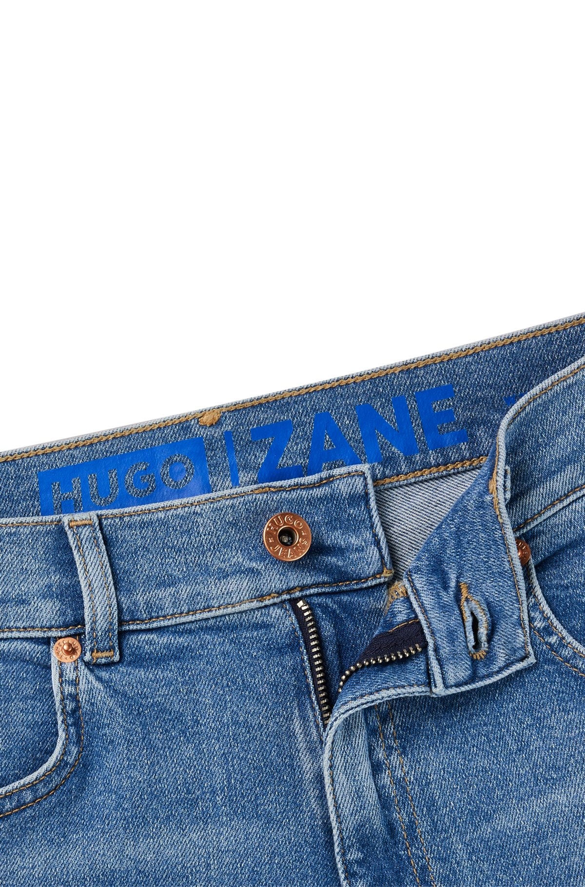 EXTRA-SLIM-FIT JEANS IN BLUE STRETCH DENIM - 6
