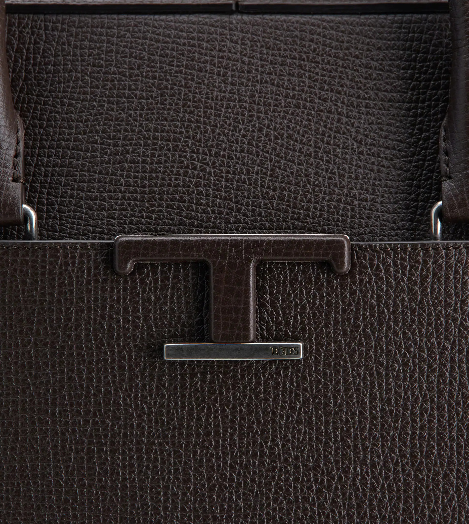 TIMELESS BRIEFCASE IN LEATHER SMALL - BROWN - 6