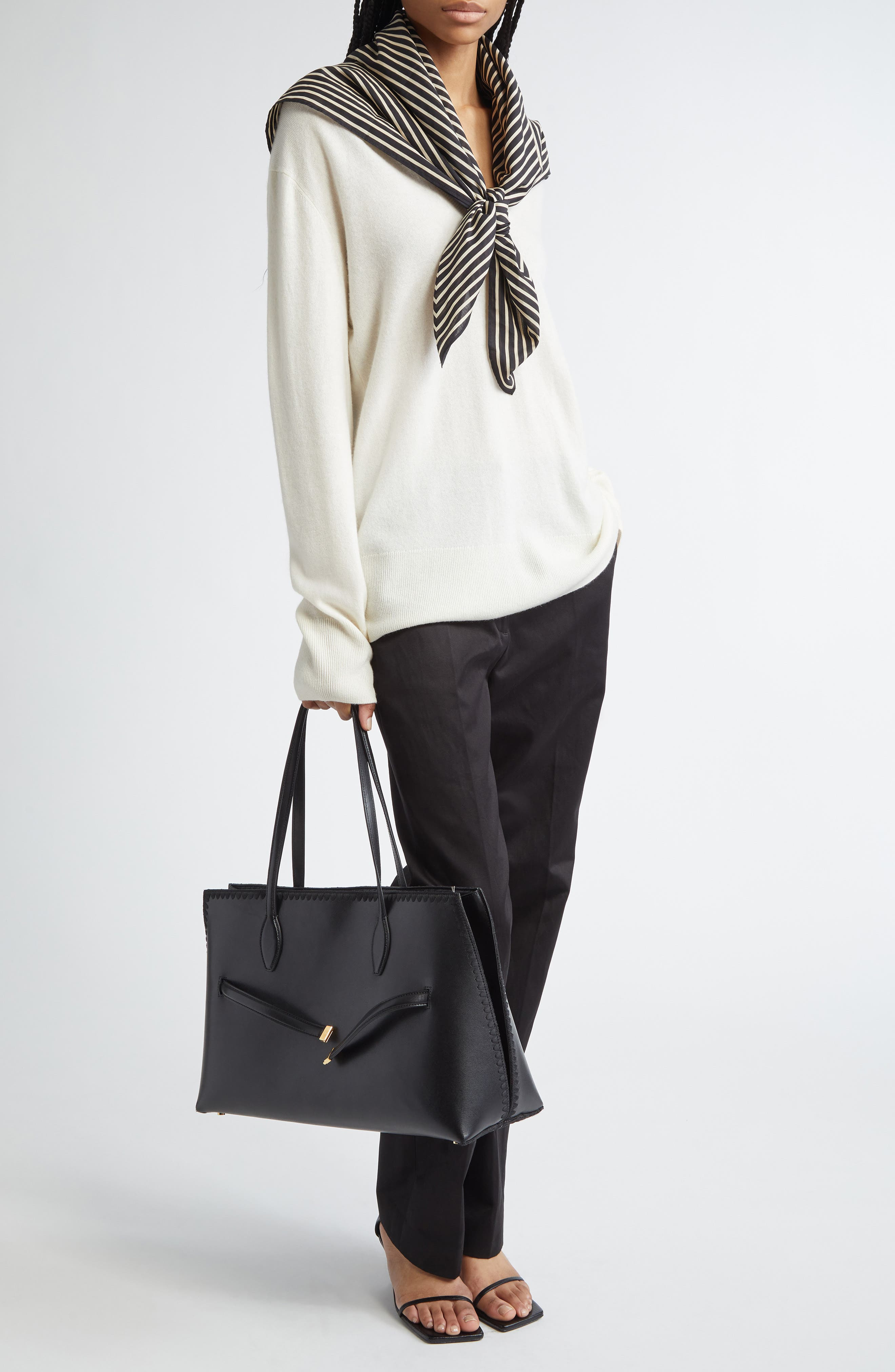 TOTEME Cashmere V-Neck Sweater in Ecru at Nordstrom - 2