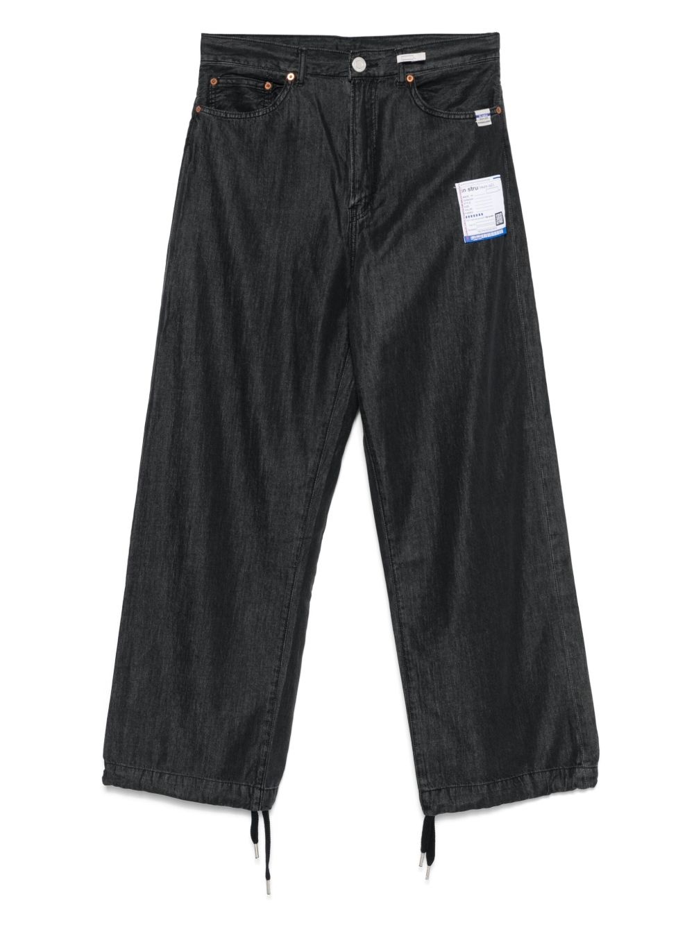 drawstring-hem jeans - 1