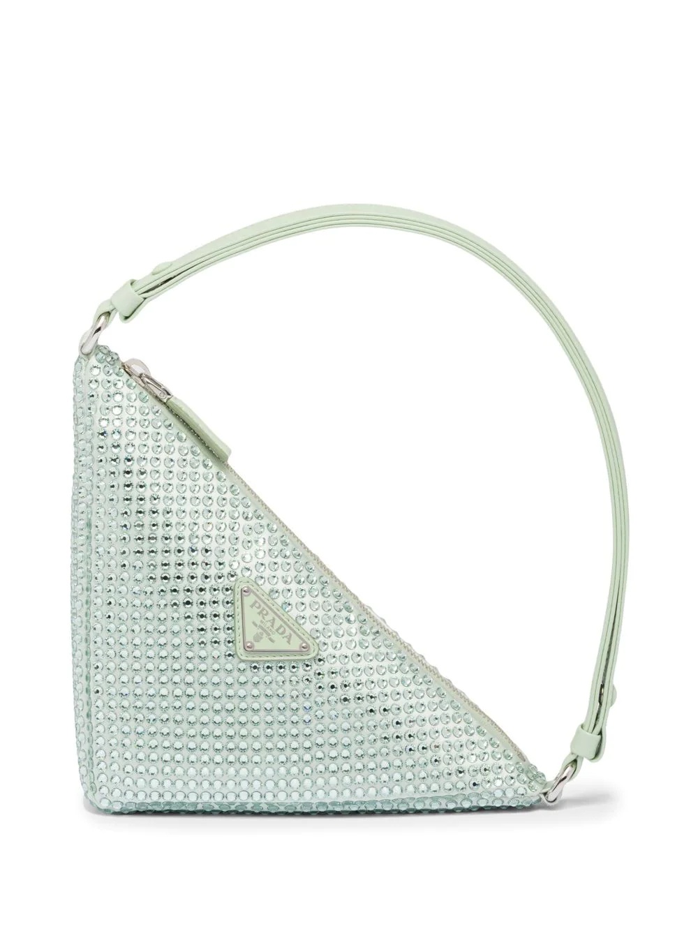 Triangle crystal-embellished mini bag - 1