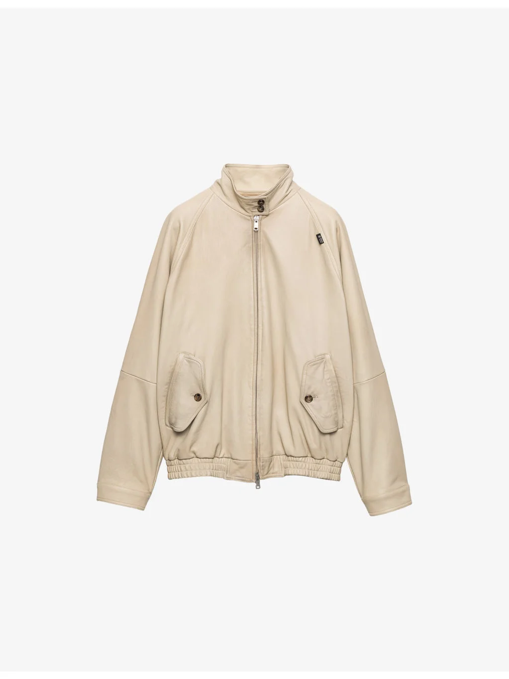 Stand-Collar Nappa Leather Blouson Jacket - 1