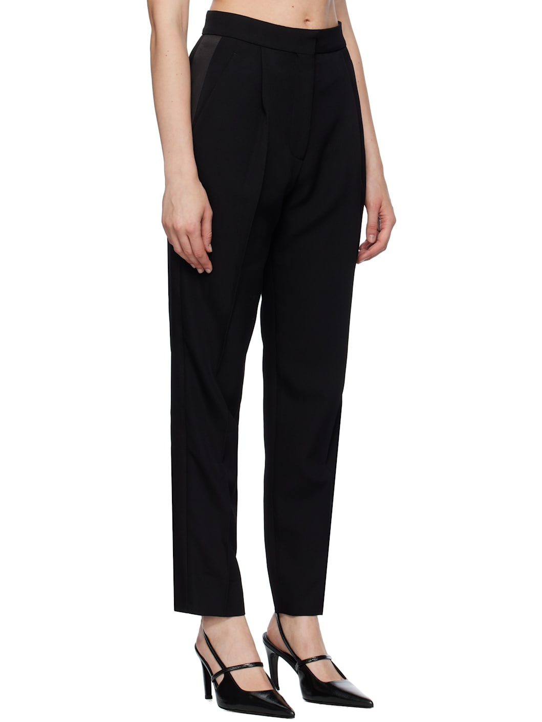 Black Straight Trousers - 2