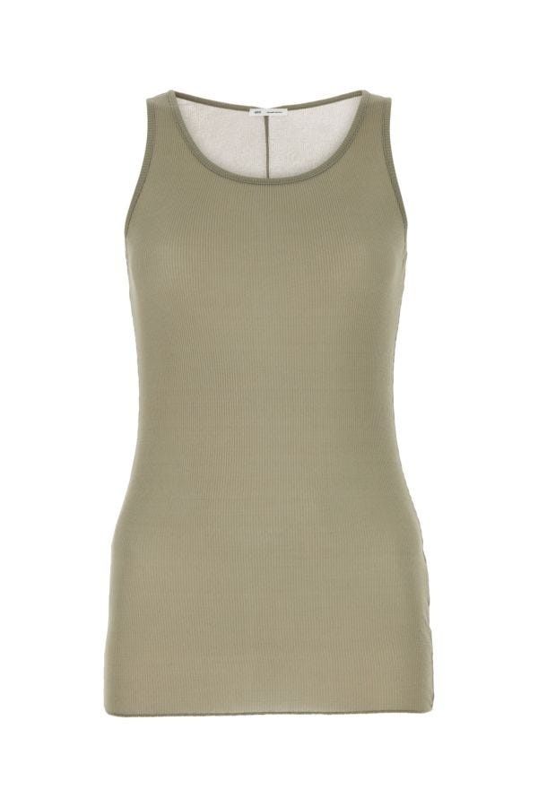 Dove grey viscose blend tank top - 1