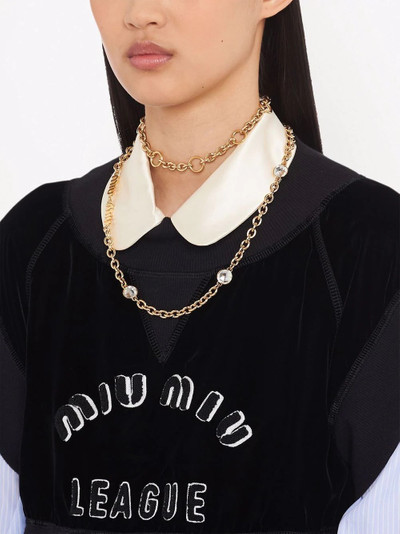 Miu Miu crystal chain belt outlook