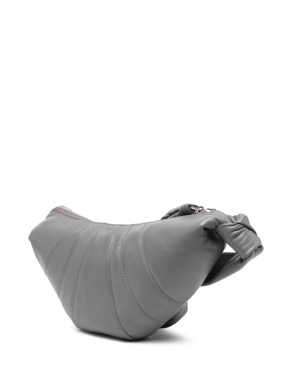 Croissant knotted lambskin shoulder bag - 3