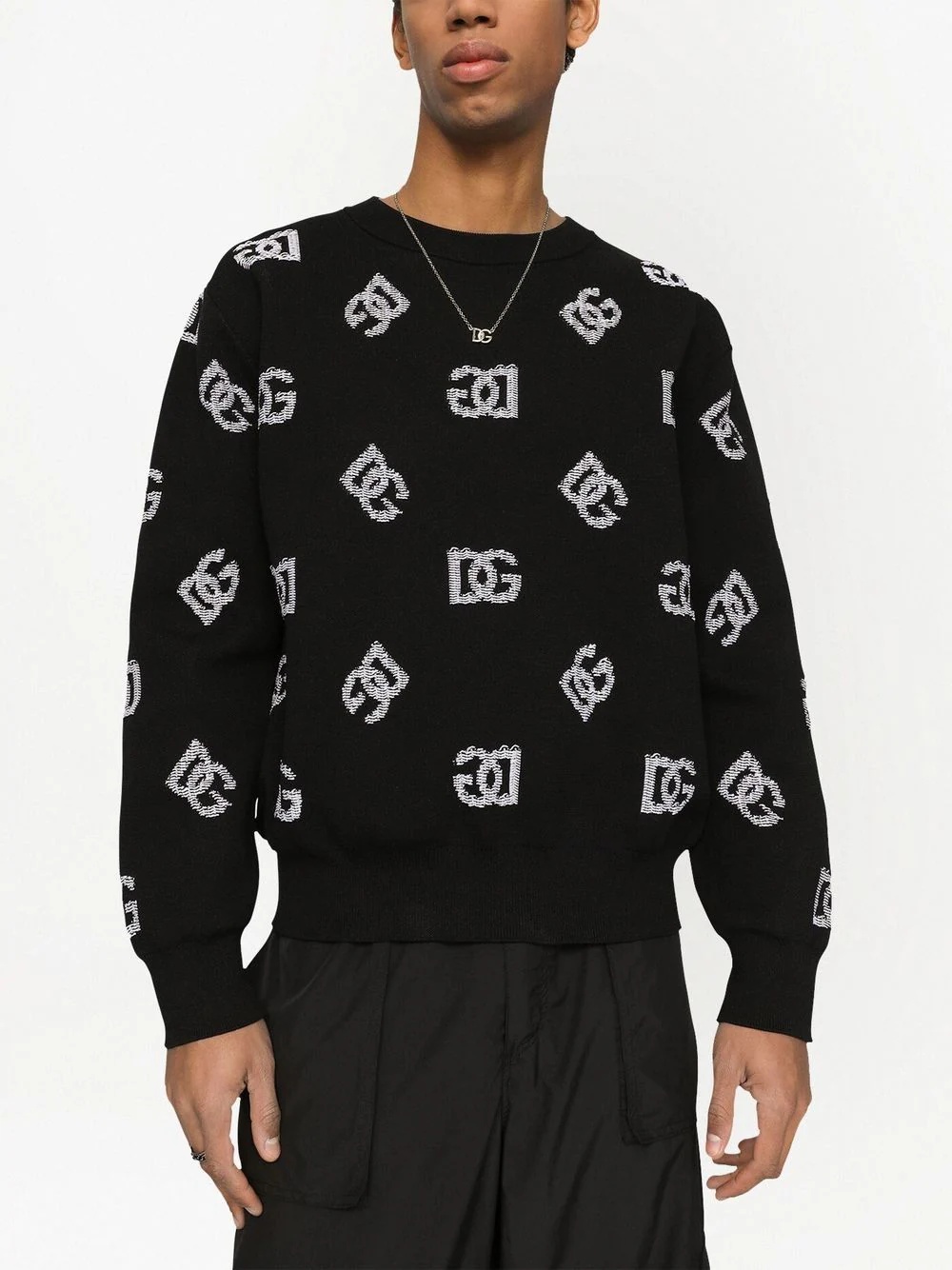 DG monogram jacquard jumper - 3