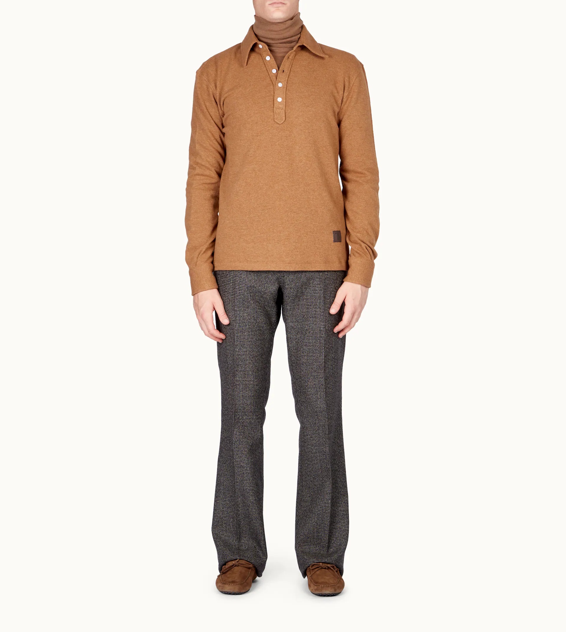 SHIRT IN MIXED WOOL - BEIGE - 4