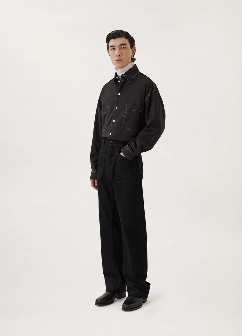 Lemaire DENIM SAILOR PANTS BLACK DENIM | REVERSIBLE