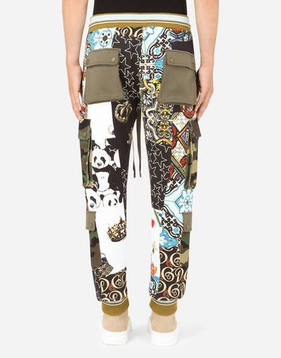 Dolce & Gabbana Patchwork cotton jogging pants outlook