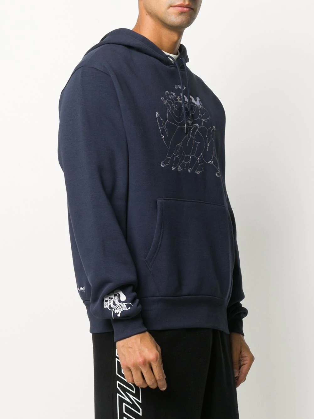 x Unity graphic embroidery hoodie - 3