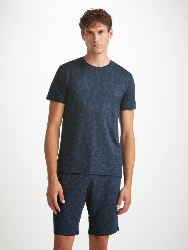 Men's T-Shirt London 12 Micro Modal Navy - 5