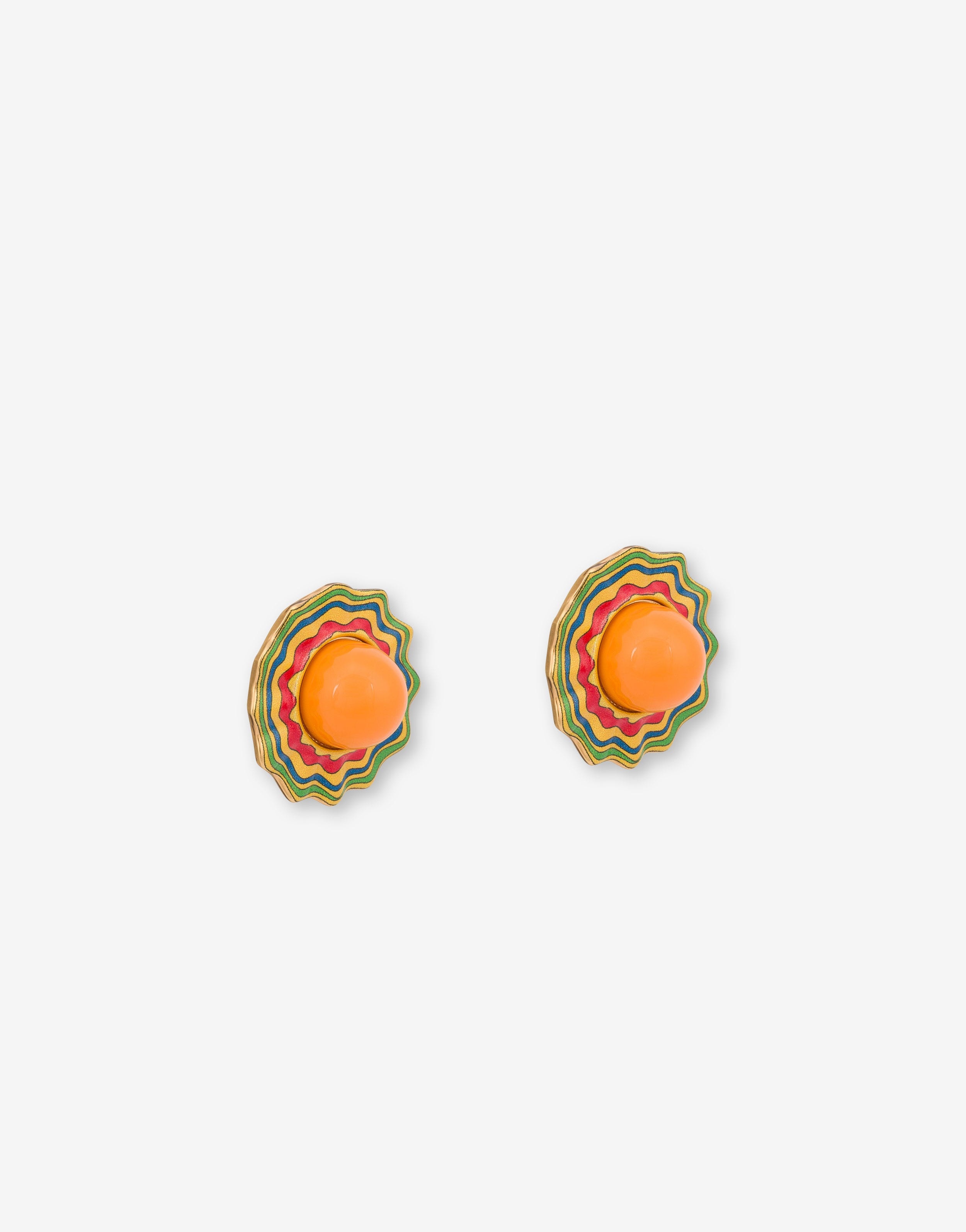 PSYCHEDELIC FLOWER CLIP EARRINGS - 2