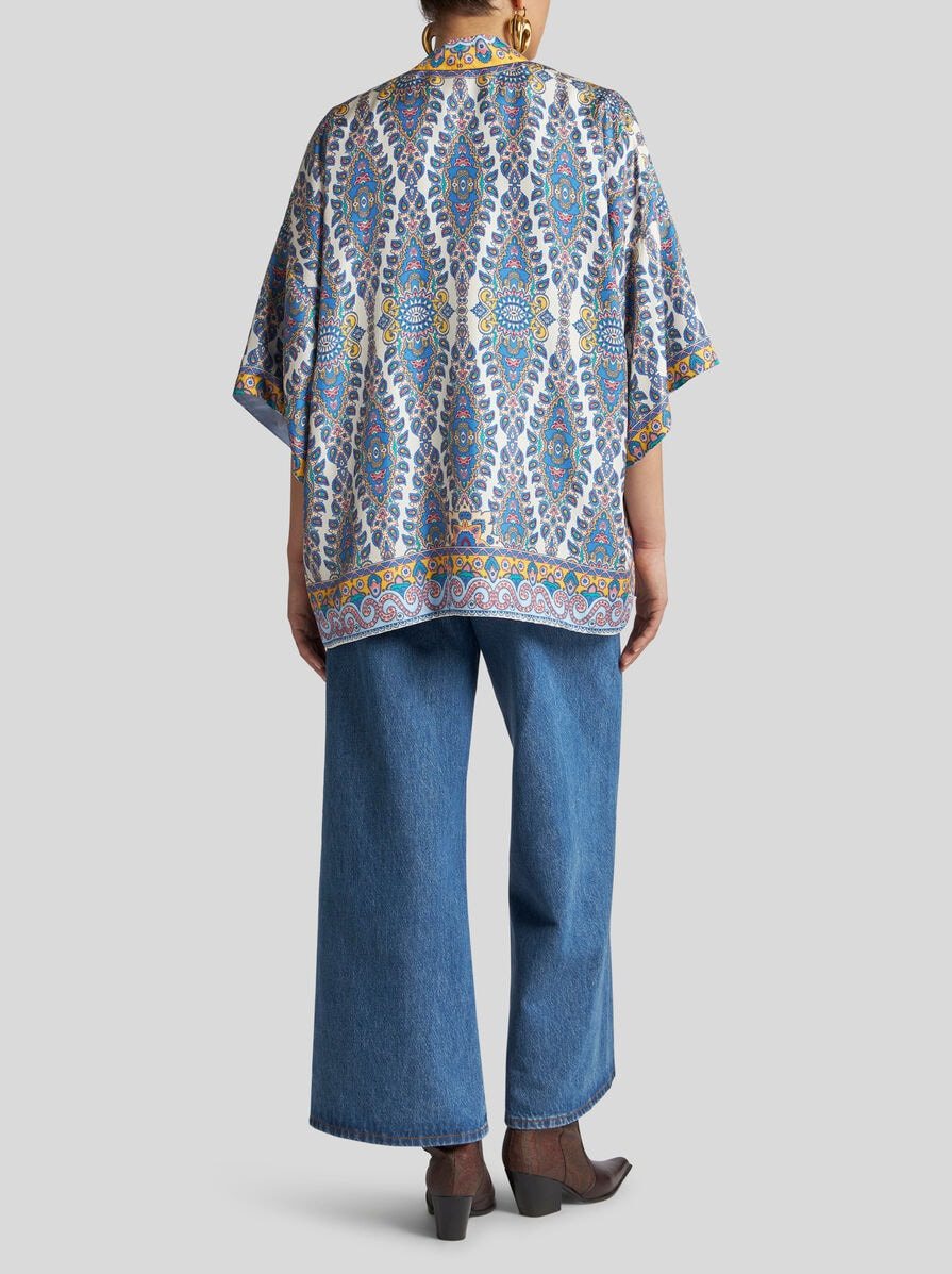 PRINTED TWILL KESA ROBE - 4