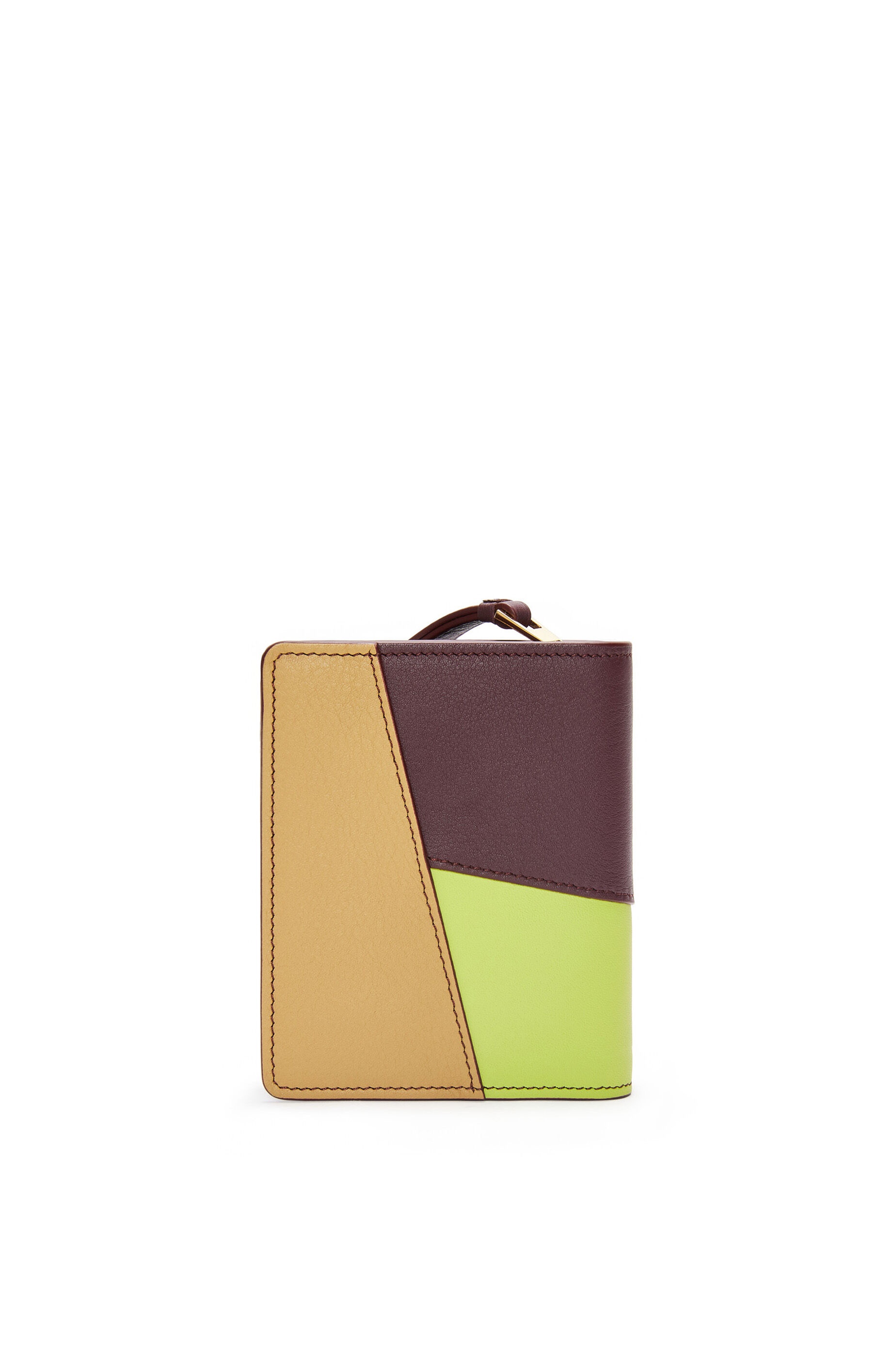 Puzzle compact zip wallet in classic calfskin 4