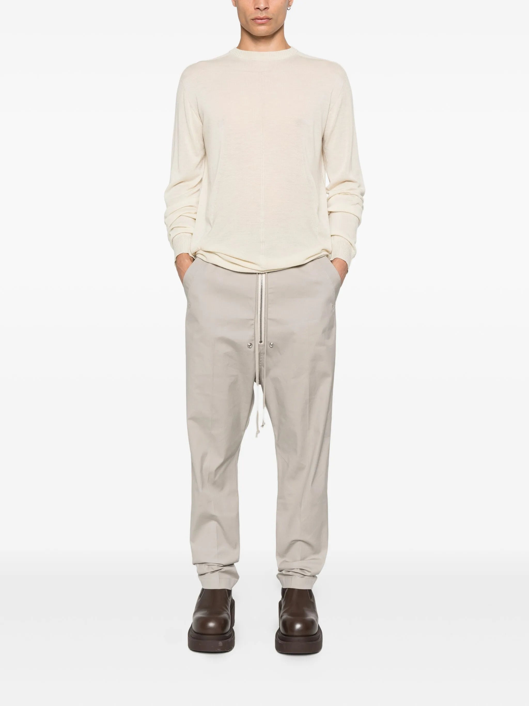 round-neck wool sweater - 2