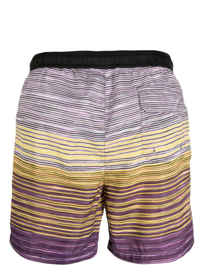 Missoni stripe-print elasticated-waistband swim shorts outlook