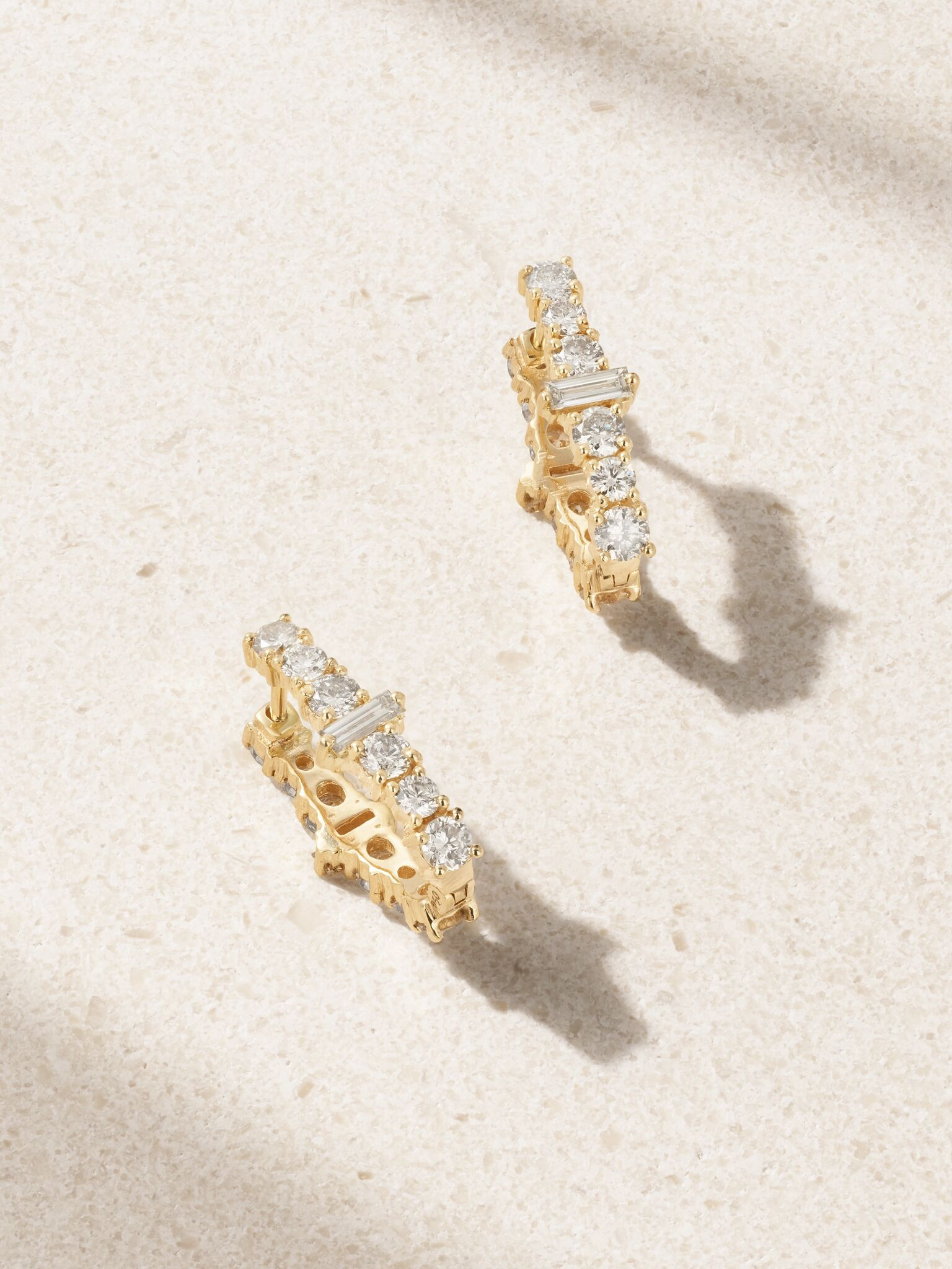 Rivulet 18-karat gold diamond hoop earrings Gold - 1