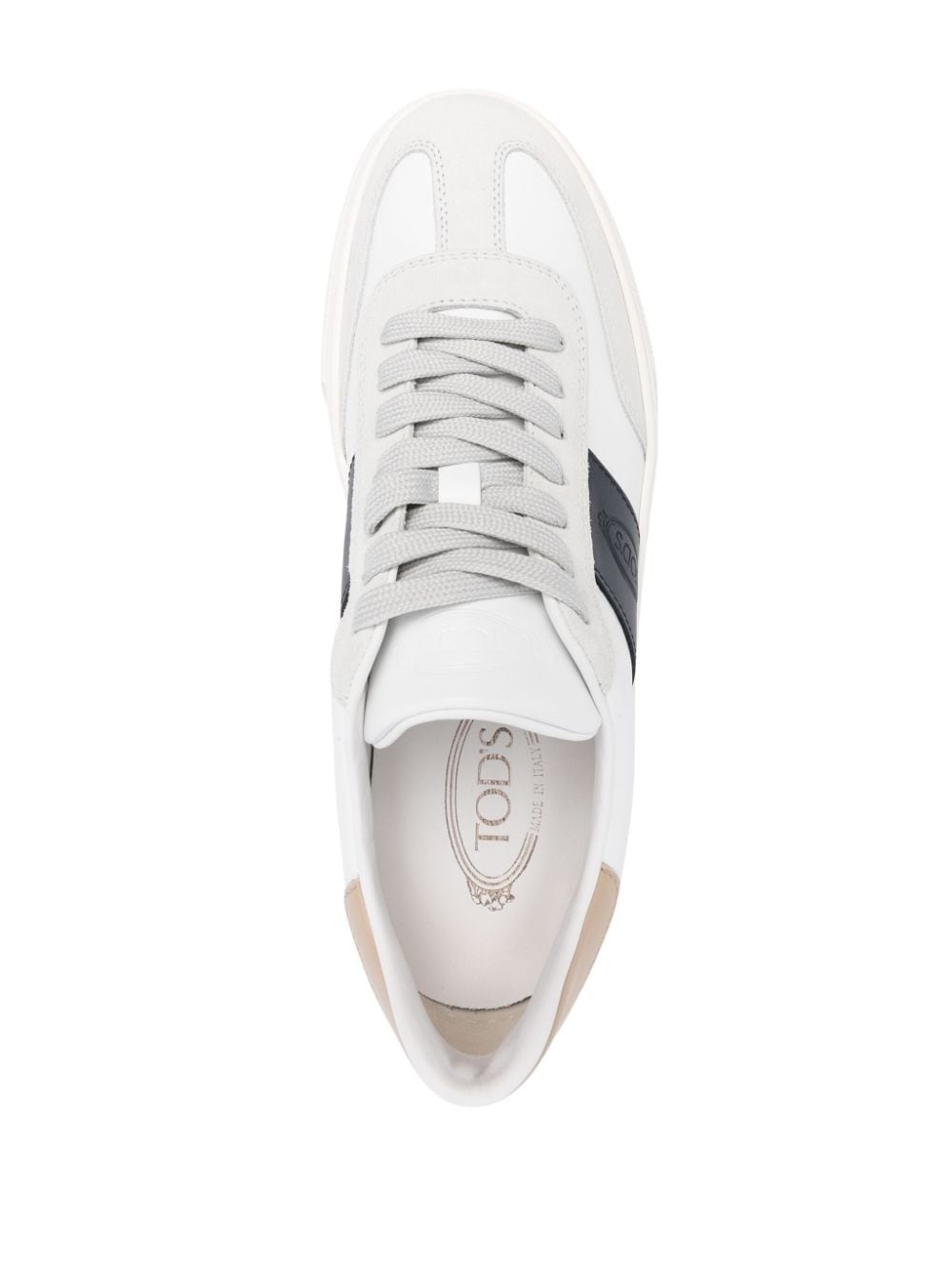 logo-debossed leather sneakers - 4