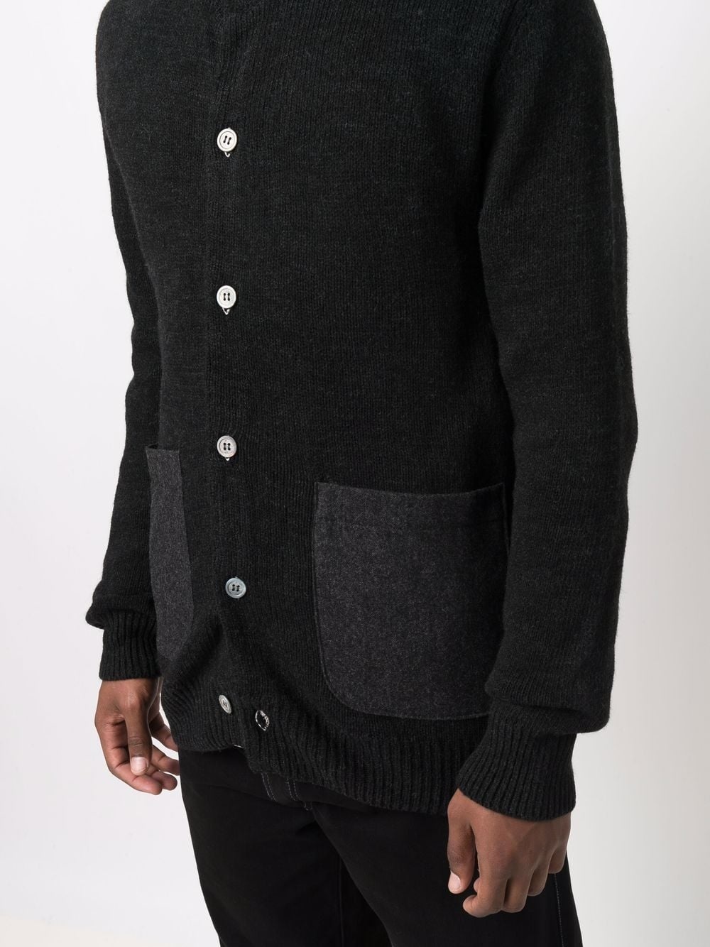 contrasting pocket knitted cardigan - 5